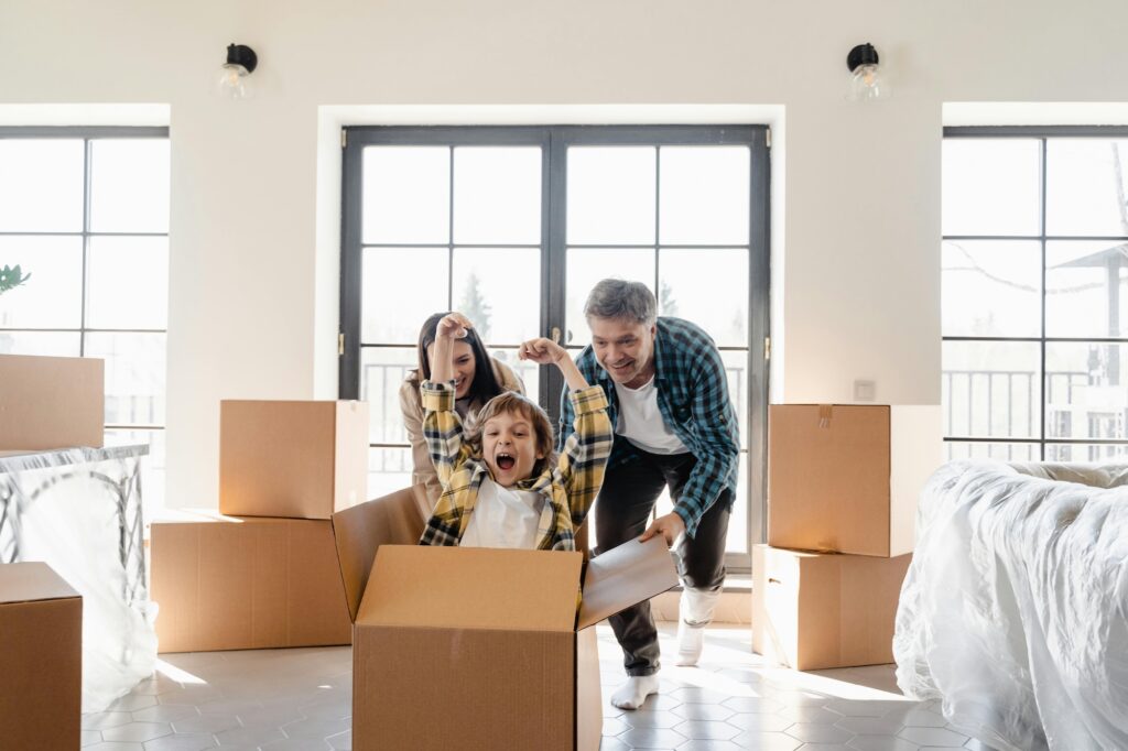 Family excited about their new mortgage